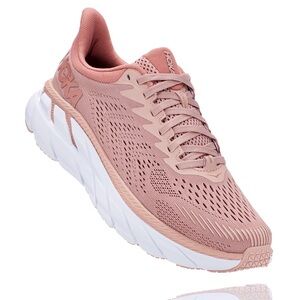 Hoka one one women’s Clifton 7 running sneakers size 7.5 in misty rose pink